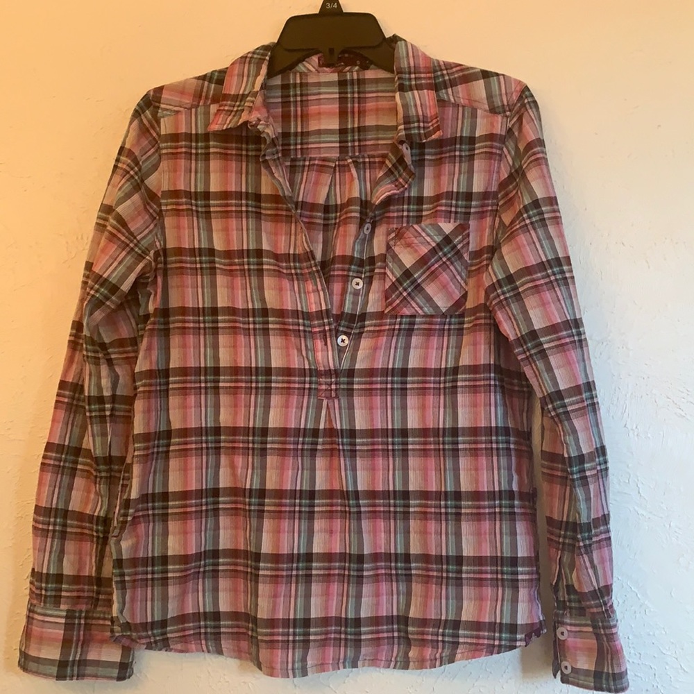 Prana plaid cotton shirt-Small